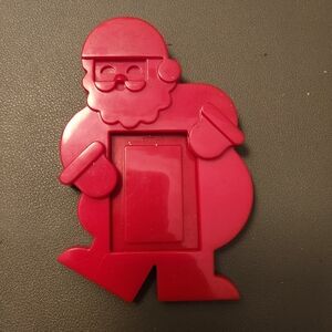 Vintage Tupperware Santa Photo Frame Magnet